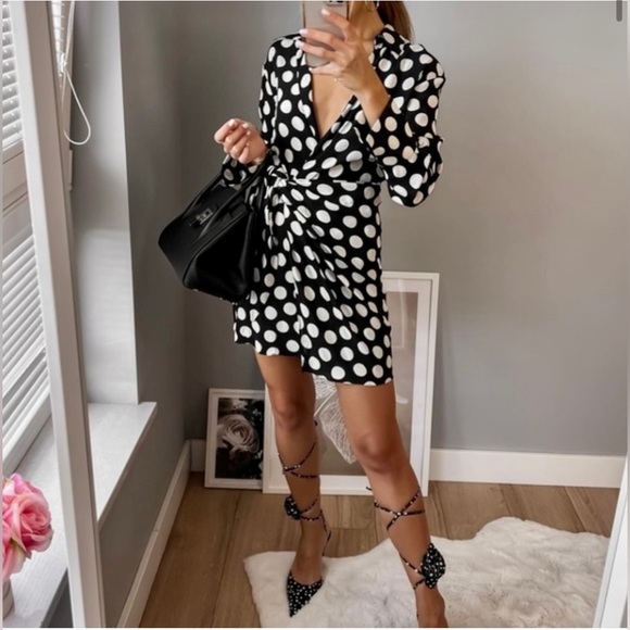 Zara polka dot shirt dress - worn once - Picture 2 of 6